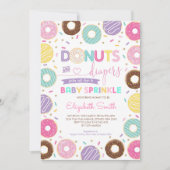 Donuts en luiers | Rainbow Doughnuts Baby Sprinkle Kaart (Voorkant)
