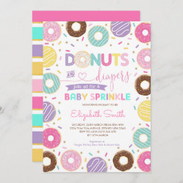Donuts en luiers | Rainbow Doughnuts Baby Sprinkle Kaart