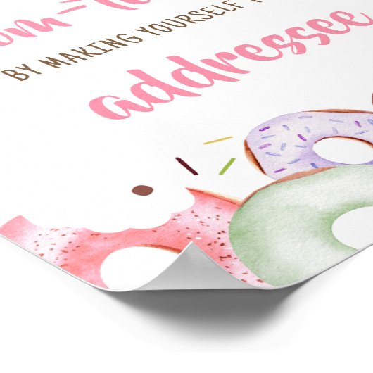 Donuts en Luiers Sprinkle Envelope Station Poster (Hoek)