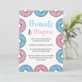 Donuts en luiers Sprinkle thema Geslacht onthullen Kaart (Staand voorkant)
