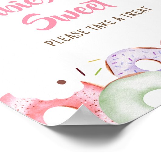 Donuts en Luiers Strooi Baby's zijn Zoet Poster (Hoek)