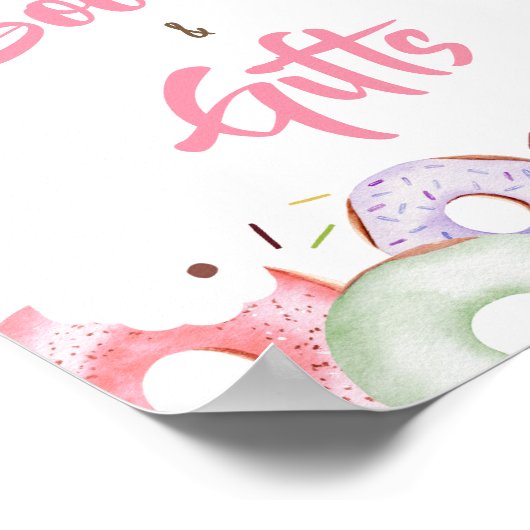 Donuts en Luiers Strooi Boeken en Geschenken Poster (Hoek)