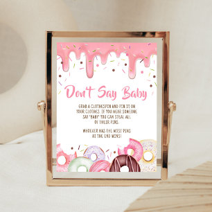 Donuts en luiers Strooien Don't Say Baby Poster