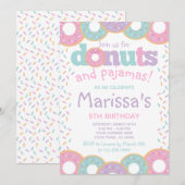 Donuts en pyjama's kaart (Voorkant / Achterkant)