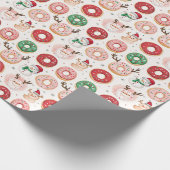 Donuts en snoep Kerstmis Cadeaupapier (Hoek)