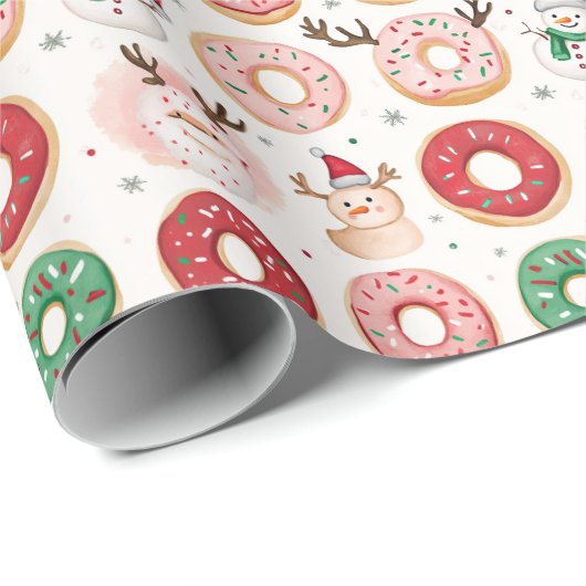 Donuts en snoep Kerstmis Cadeaupapier (Rol Hoek)
