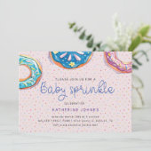 Donuts en Sprinkles Roze Baby shower Invitation (Staand voorkant)