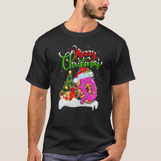 Donuts Food Xmas Decorations Santa Donuts Christm T-shirt (Voorkant)