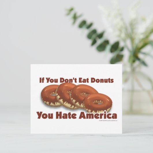 Donuts for America Briefkaart (Staand voorkant)