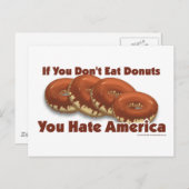 Donuts for America Briefkaart (Voorkant / Achterkant)