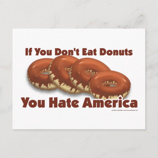 Donuts for America Briefkaart (Voorkant)