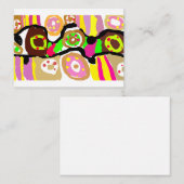 Donuts fun notitiekaartje (Voorkant / Achterkant)