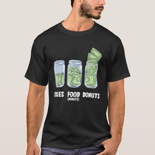 Donuts Geld Bank T-shirt (Voorkant)