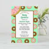 Donuts gesponnen Mint Green Retro Baby Sprinkle Kaart (Staand voorkant)