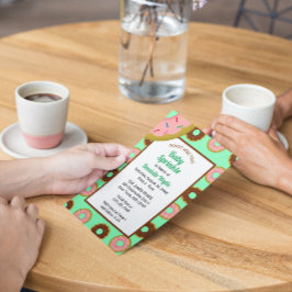 Donuts gesponnen Mint Green Retro Baby Sprinkle Kaart