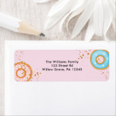 Donuts Gold Sprinkles Roze Retouradres Etiket (Insitu)