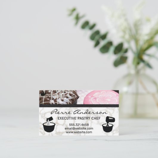 Donuts | Goudmarmer | Het mengen Ingrediënt en Bow Klantenkaartje (Staand voorkant)