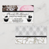 Donuts | Goudmarmer | Het mengen Ingrediënt en Bow Klantenkaartje (Voorkant / Achterkant)