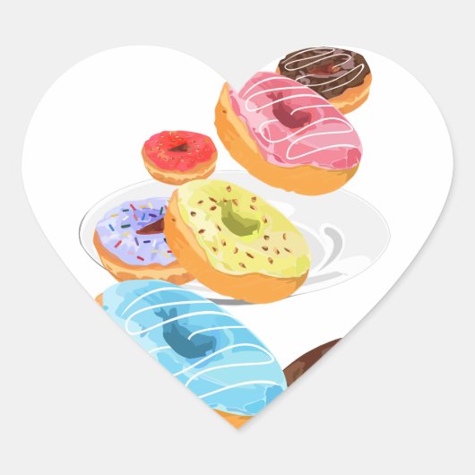 Donuts Hart Sticker (Voorkant)