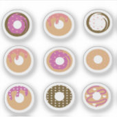 Donuts Harten Set Sticker (Voorkant)