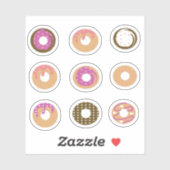 Donuts Harten Set Sticker (Vel)