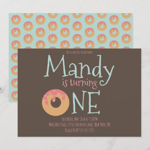 Donuts Hartjes Verjaardag Valentijnsdag Feestje  Kaart