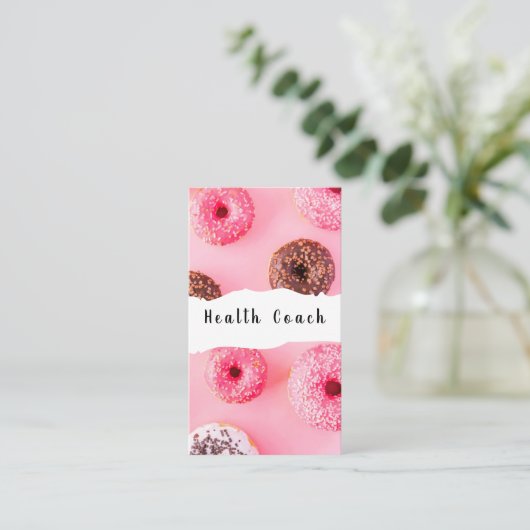 Donuts Health Coach Visitekaartje (Staand voorkant)