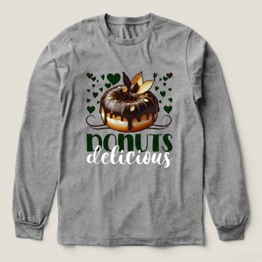 Donuts heerlijk Tri-Blend shirt (Voorkant)