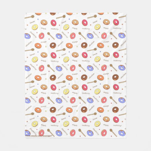 Donuts Homemade Fleece Blanket Deken (Voorkant)