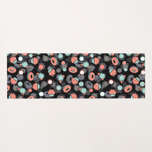 Donuts, Ice Cream, Cupcakes, Dessert, Jouw naam Yogamat (Achterkant (horizontaal))