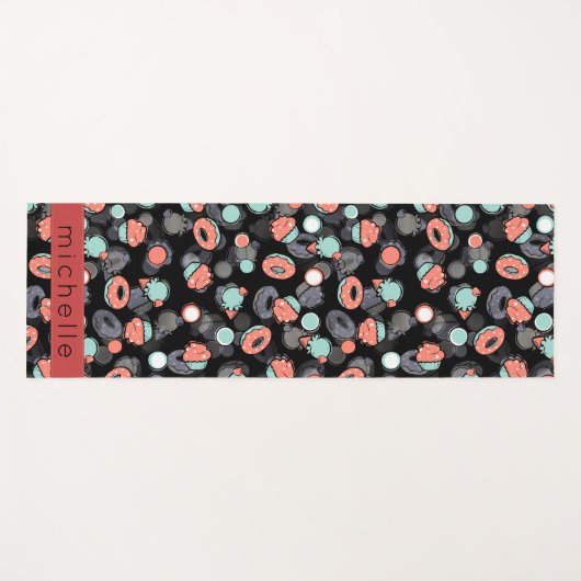 Donuts, Ice Cream, Cupcakes, Dessert, Jouw naam Yogamat (Voorkant (horizontaal))