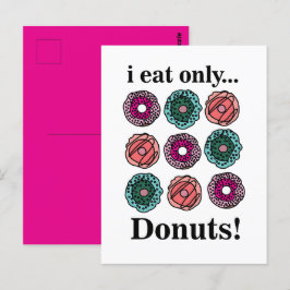 Donuts Ik Eet Alleen Donuts Briefkaart