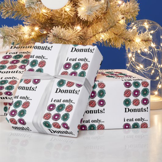 Donuts Ik eet alleen donuts Cadeaupapier (Feestdagen)