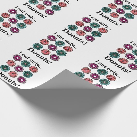 Donuts Ik eet alleen donuts Cadeaupapier (Hoek)