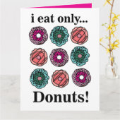 Donuts Ik Eet Alleen Donuts Kaart (Gele Bloem)