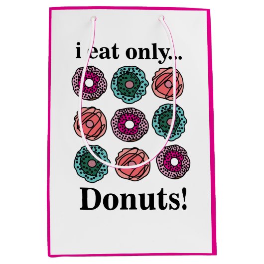 Donuts Ik eet alleen donuts Medium Cadeauzakje (Voorkant)