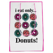 Donuts Ik eet alleen donuts Medium Cadeauzakje (Achterkant)