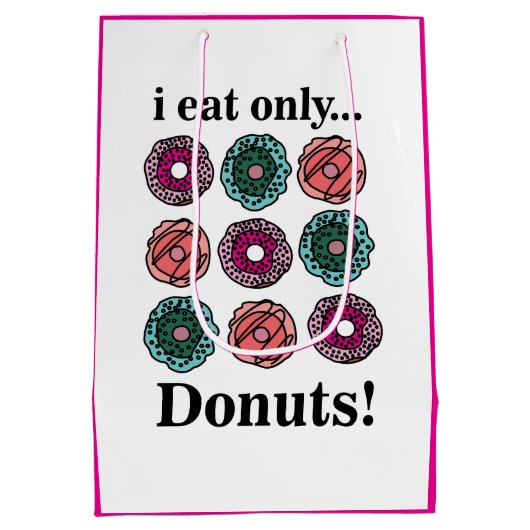 Donuts Ik eet alleen donuts Medium Cadeauzakje (Achterkant)
