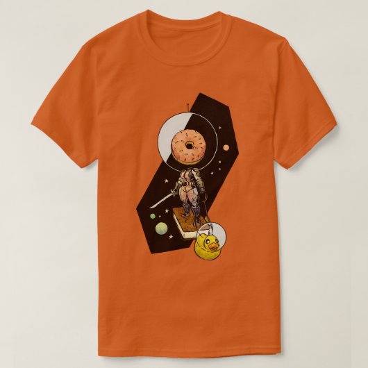 Donuts in de ruimte t-shirt (Design voorkant)