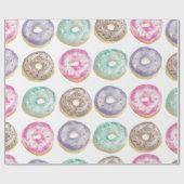 Donuts in waterverf cadeaupapier (Vlak)