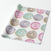 Donuts in waterverf cadeaupapier (Uitgerold)