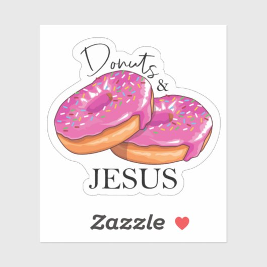 Donuts & Jezus Sticker (Vel)