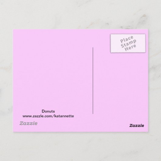 Donuts-kaart Briefkaart (Achterkant)