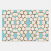 DONUTS KANEEL WERVELINGEN en SKETCHY BLOEMEN Inpakpapier Vel (Voorkant 3)