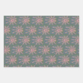 DONUTS KANEEL WERVELINGEN en SKETCHY BLOEMEN Inpakpapier Vel (Voorkant 2)