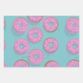 DONUTS KANEEL WERVELINGEN en SKETCHY BLOEMEN Inpakpapier Vel (Voorkant)