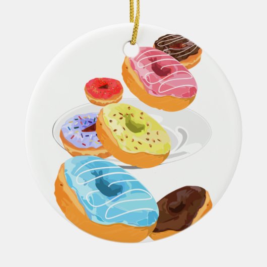 Donuts Keramisch Ornament (Voorkant)