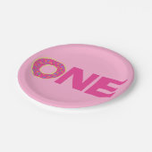 Donuts Kinder 1e verjaardagsfeestje thema Papieren Bordje (Gekanteld)