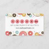 donuts kleurrijk patroon klantenkaartje (Voorkant)