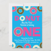 Donuts Kleurrijke 1e Verjaardag Uitnodigingen (Voorkant)